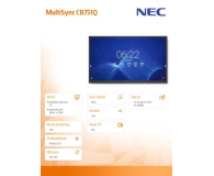 Nec 75" MultiSync CB751Q 60004824 Czarny - 1383666 - zdjęcie 6